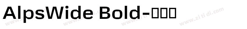 AlpsWide Bold字体转换